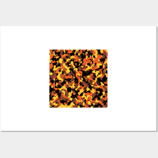 Orange Camouflage Posters and Art